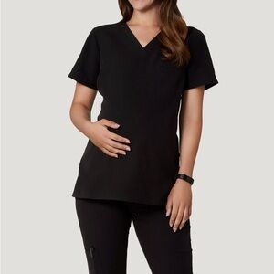 Mandala Maternity Scrub Top - Vneck, one pocket